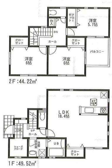 Floor plan. 27,800,000 yen, 3LDK, Land area 104.45 sq m , Building area 93.74 sq m