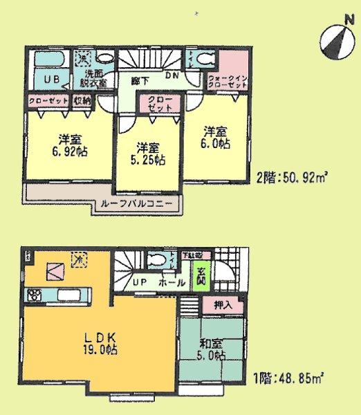 Floor plan. (10 Building), Price 28.8 million yen, 4LDK, Land area 110.1 sq m , Building area 99.77 sq m