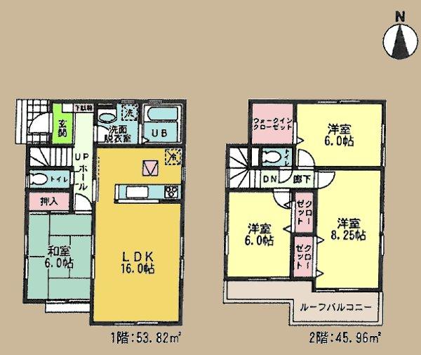 Floor plan. (12 Building), Price 28.8 million yen, 4LDK, Land area 110.21 sq m , Building area 99.78 sq m