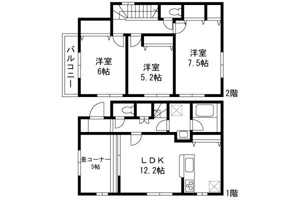 Floor plan. 23 million yen, 3LDK, Land area 100.28 sq m , Building area 84.24 sq m