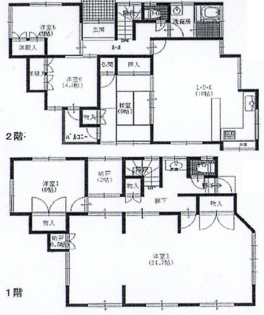 Floor plan. 26,800,000 yen, 5LDK + S (storeroom), Land area 154.89 sq m , Building area 145 sq m   ☆ Large 5LDK ☆ 