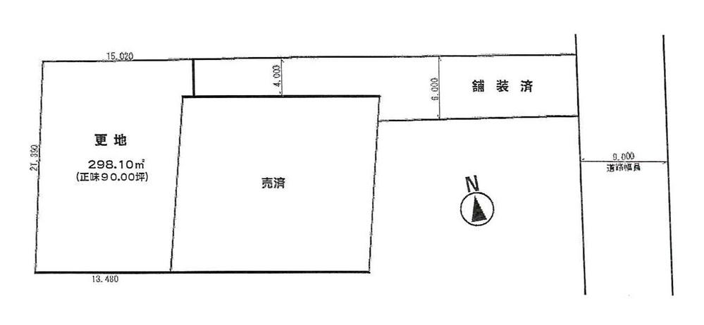 Compartment figure. Land price 38,800,000 yen, Land area 298.1 sq m