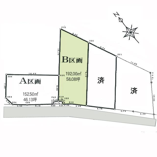 Compartment figure. Land price 19,160,000 yen, Land area 192 sq m