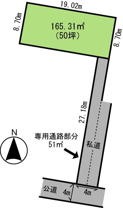 Compartment figure. Land price 18,800,000 yen, Land area 217.31 sq m