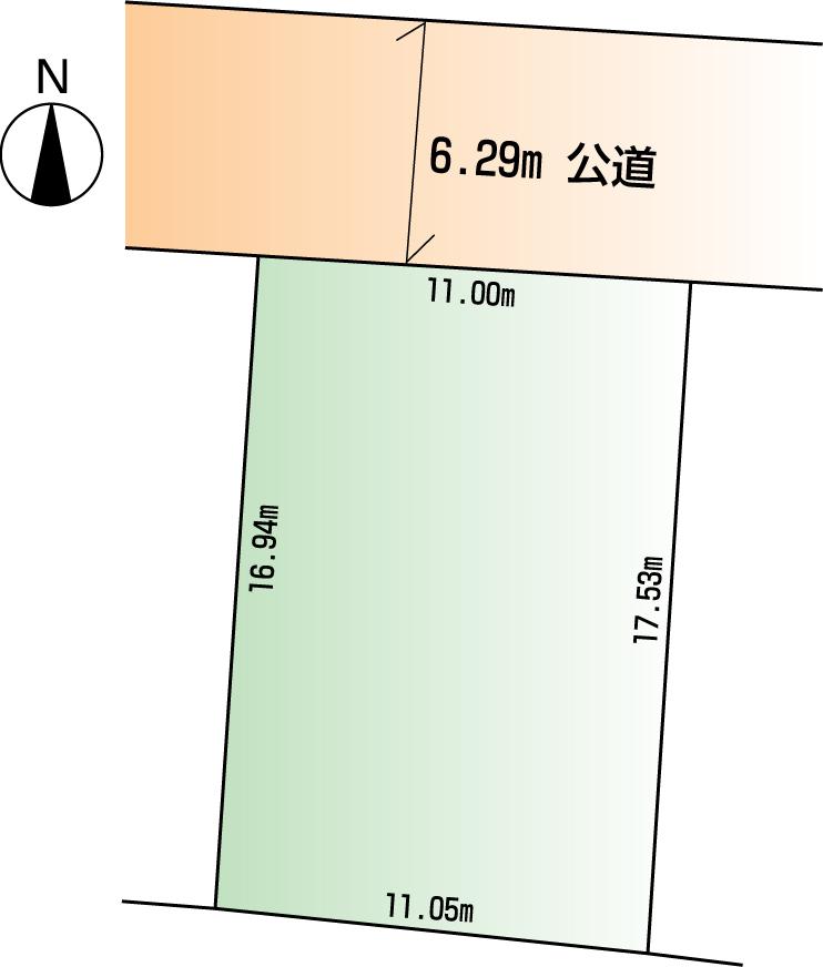 Compartment figure. Land price 37,800,000 yen, Land area 189 sq m