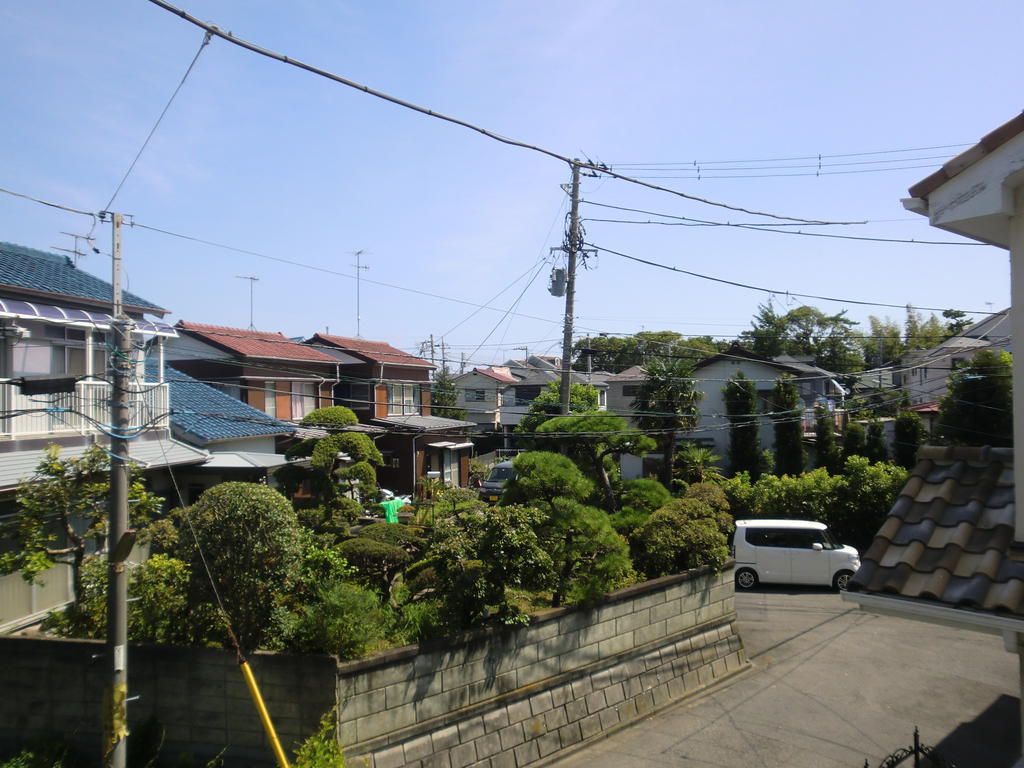 View. Green is visible from the east of the window