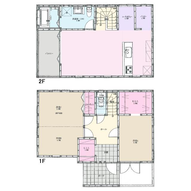 Floor plan. 37,800,000 yen, 2LDK, Land area 181.21 sq m , Building area 97.91 sq m
