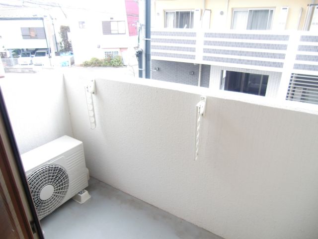 Balcony. It is east. 
