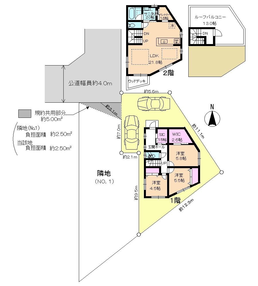 Floor plan. 44,800,000 yen, 3LDK + S (storeroom), Land area 114.98 sq m , Building area 98.54 sq m