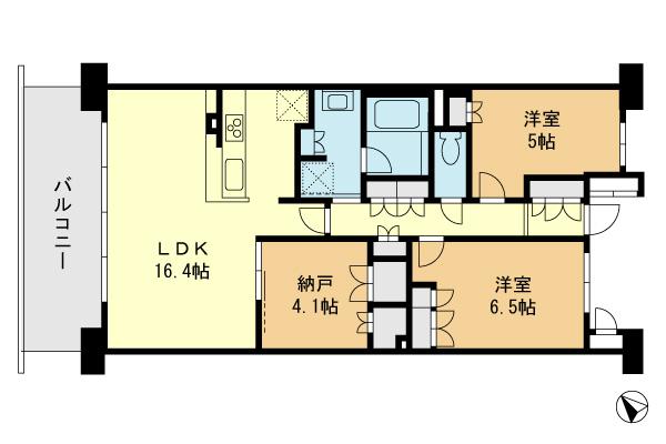 Floor plan. 2LDK+S, Price 25,800,000 yen, Occupied area 72.41 sq m , Balcony area 14.52 sq m