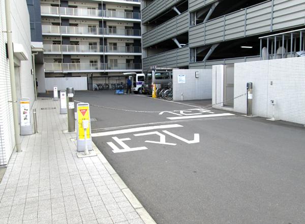 Parking lot. Common areas