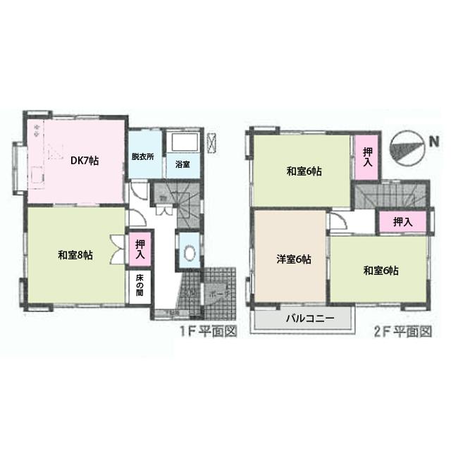 Floor plan. 26,800,000 yen, 4DK, Land area 90.29 sq m , Building area 80.14 sq m