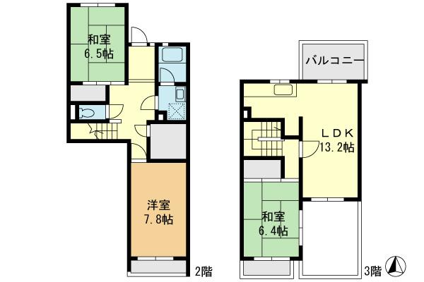 Floor plan. 3LDK+S, Price 14.8 million yen, Occupied area 87.05 sq m , Balcony area 9.45 sq m
