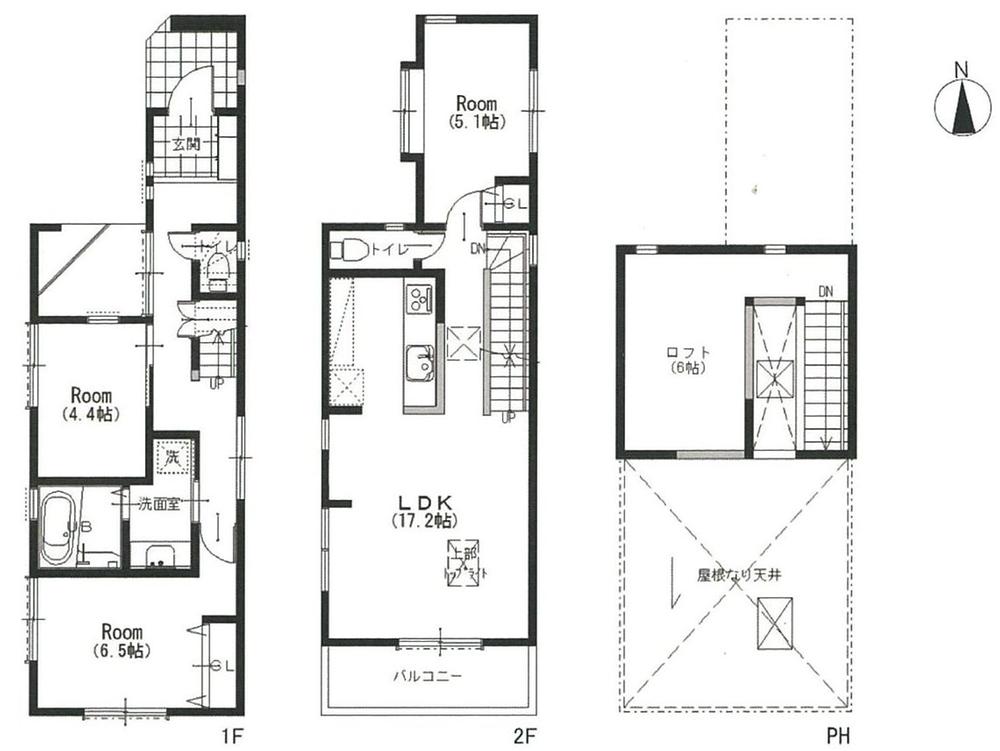 Floor plan. 34,800,000 yen, 3LDK + S (storeroom), Land area 80.34 sq m , Building area 82.44 sq m floor plan.