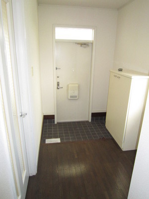 Entrance. There is a shoe box