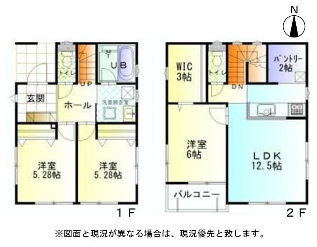 Floor plan. 23.8 million yen, 3LDK, Land area 81.82 sq m , Building area 86.94 sq m