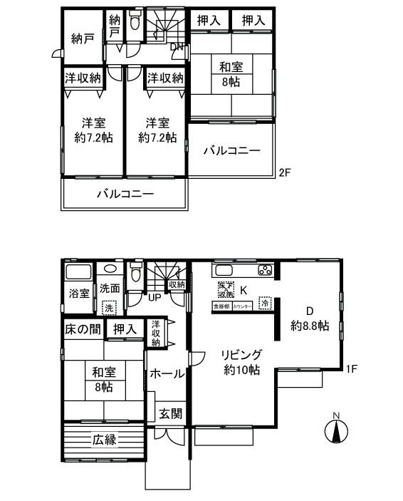 Floor plan. 52 million yen, 4LDK, Land area 260.42 sq m , Building area 147.1 sq m