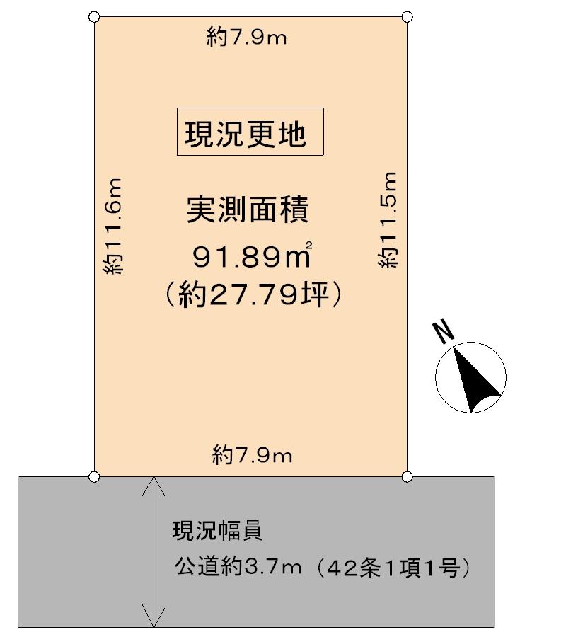 Compartment figure. Land price 22,900,000 yen, Land area 91.89 sq m