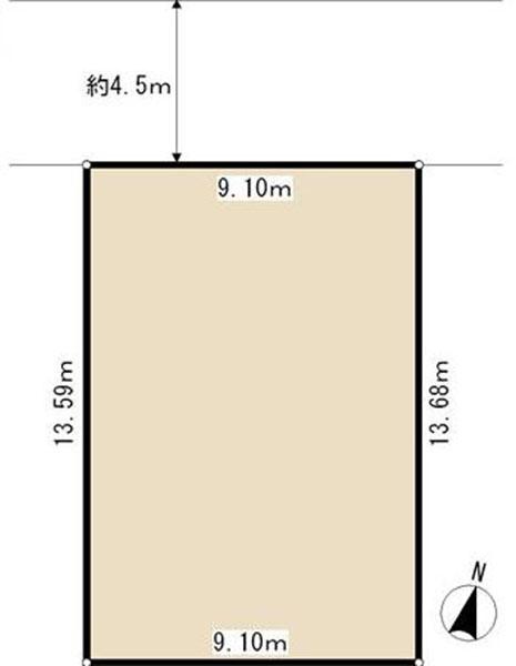 Compartment figure. Land price 26,800,000 yen, Land area 123.8 sq m