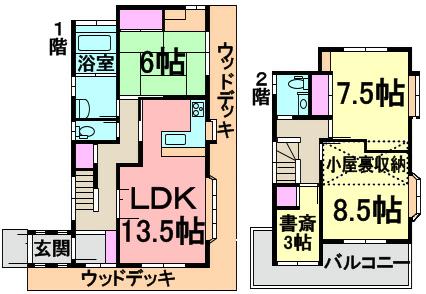 Floor plan. 31.5 million yen, 3LDK, Land area 132.64 sq m , Building area 100.19 sq m