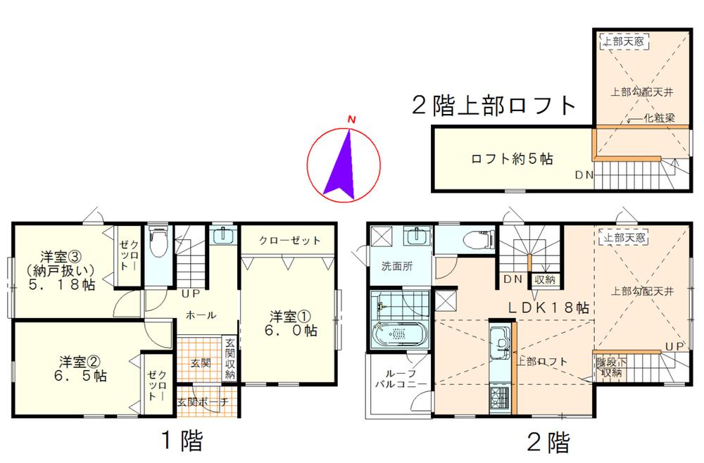 Floor plan. 41,800,000 yen, 3LDK, Land area 102.18 sq m , Building area 89.42 sq m
