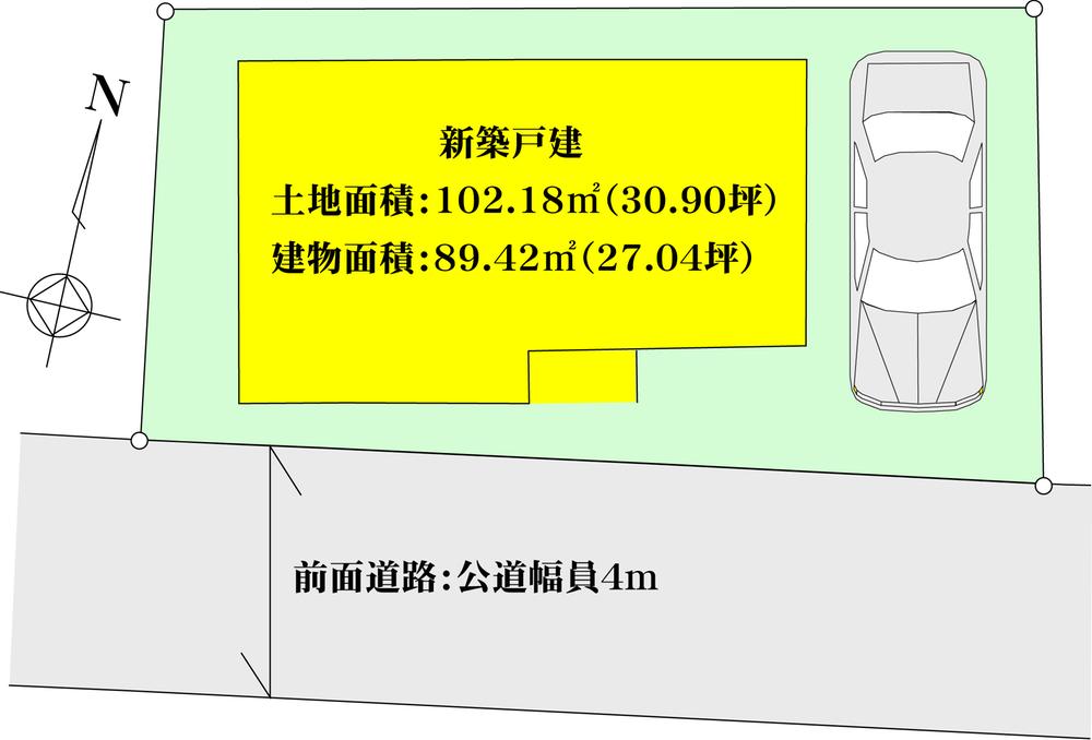 Compartment figure. 41,800,000 yen, 3LDK, Land area 102.18 sq m , Building area 89.42 sq m