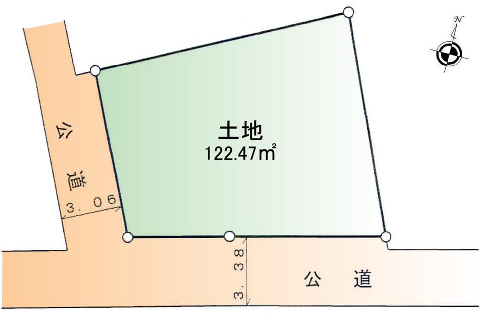 Compartment figure. Land price 33,300,000 yen, Land area 122.47 sq m compartment view