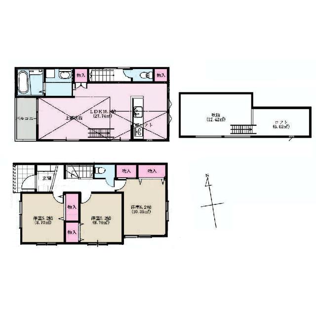 Floor plan. 34,800,000 yen, 3LDK, Land area 101 sq m , Building area 82.38 sq m