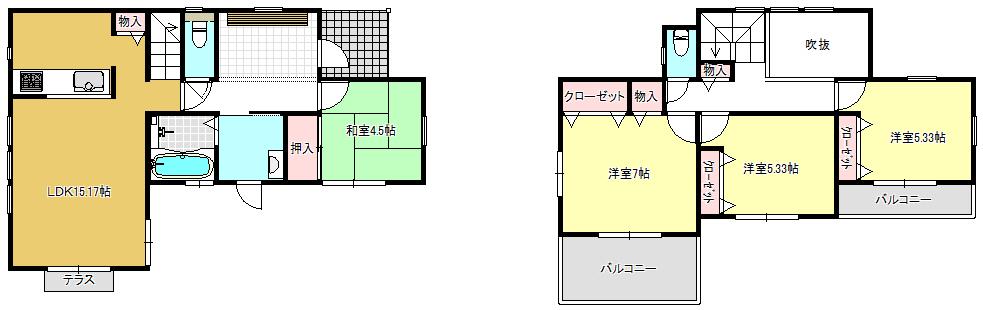 Floor plan. (No.3), Price 49,650,000 yen, 4LDK, Land area 125 sq m , Building area 95.63 sq m