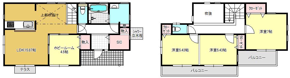 Floor plan. (No.4), Price 49,650,000 yen, 4LDK, Land area 125 sq m , Building area 95.85 sq m