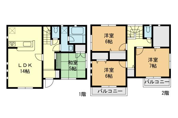 Floor plan. 32,800,000 yen, 4LDK+S, Land area 96.12 sq m , Building area 93.96 sq m