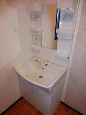 Washroom. Independent wash basin shampoo dresser with