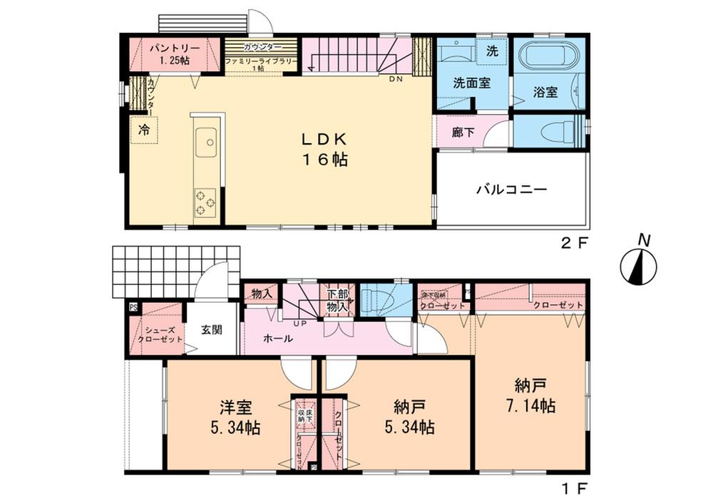 Floor plan. (No3 compartment), Price 37,800,000 yen, 3LDK, Land area 100.08 sq m , Building area 89.01 sq m