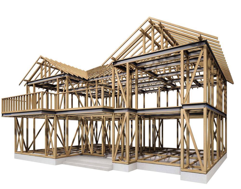 Construction ・ Construction method ・ specification. Put a steel frame to the portion of the weakness "beams" of wooden houses "technostructure) structure