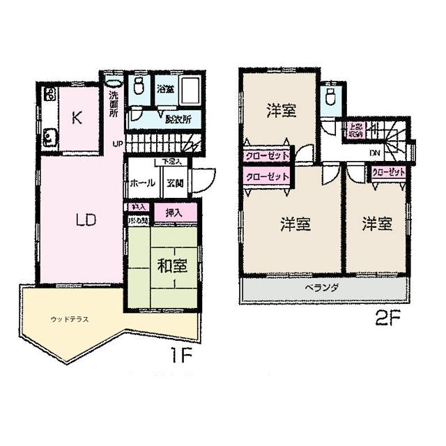 Floor plan. 27.5 million yen, 4LDK, Land area 100.15 sq m , Building area 90.25 sq m