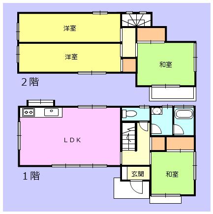 Floor plan. 18,800,000 yen, 4LDK, Land area 101.6 sq m , Building area 70.38 sq m   ※ If the drawings and the present situation is different and priority and status