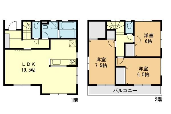 Floor plan. 31,800,000 yen, 3LDK, Land area 101.15 sq m , Building area 94.39 sq m