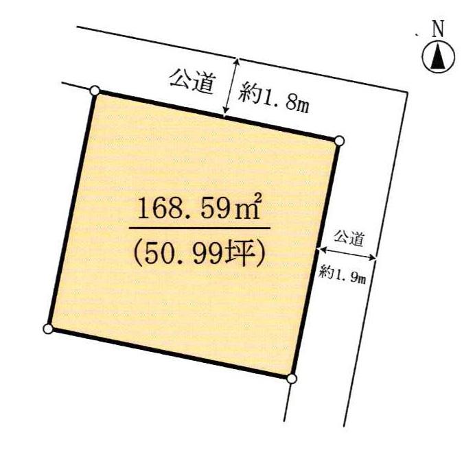 Compartment figure. Land price 15 million yen, Land area 168.59 sq m