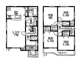 Floor plan. (3 Building), Price 23.8 million yen, 4LDK, Land area 150.95 sq m , Building area 92.34 sq m