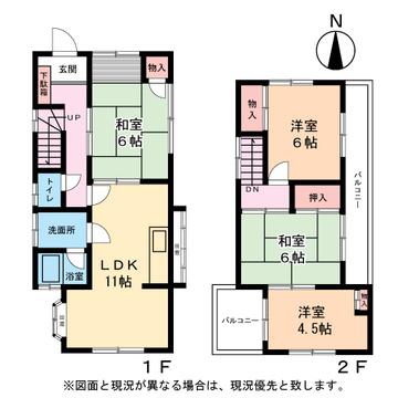 Floor plan. 13.8 million yen, 4LDK, Land area 93.26 sq m , Building area 79.31 sq m