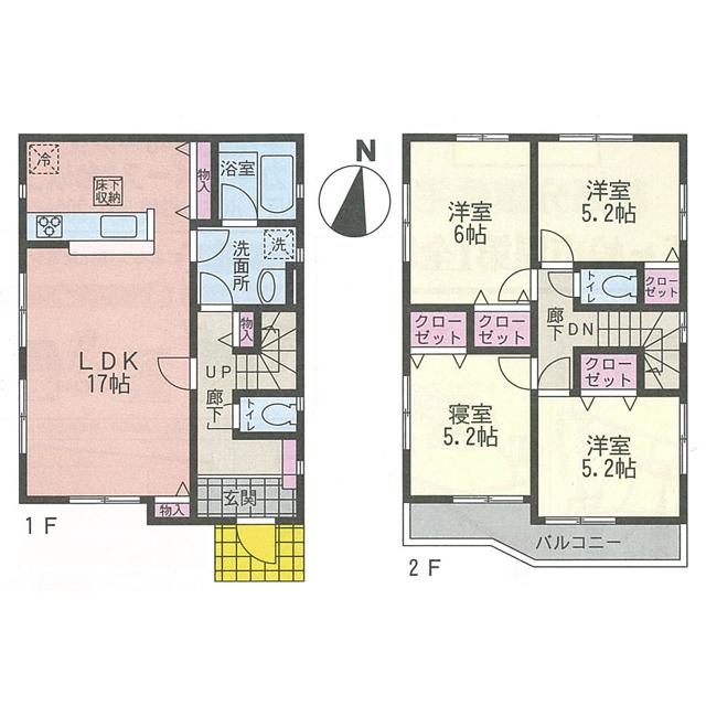 Floor plan. (3 Building), Price 24,800,000 yen, 4LDK, Land area 150.95 sq m , Building area 92.34 sq m