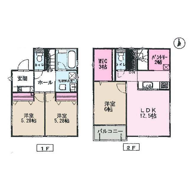 Floor plan. 23.8 million yen, 3LDK + S (storeroom), Land area 81.82 sq m , Building area 86.94 sq m