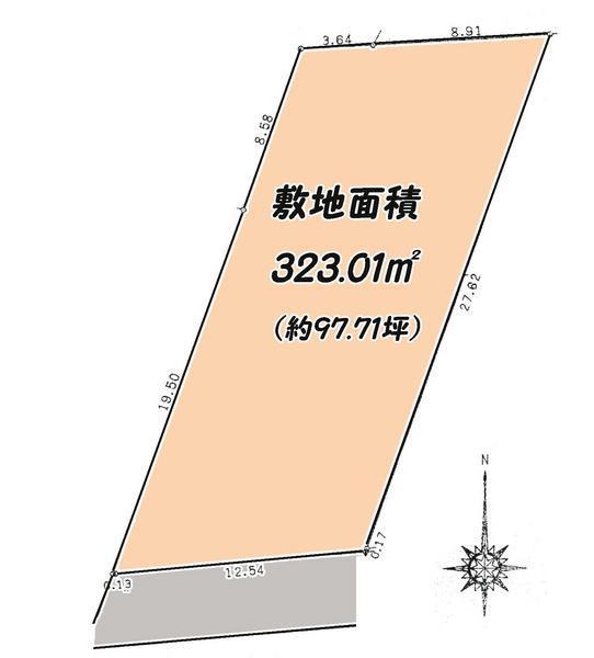 Compartment figure. Land price 97,700,000 yen, Land area 323.01 sq m