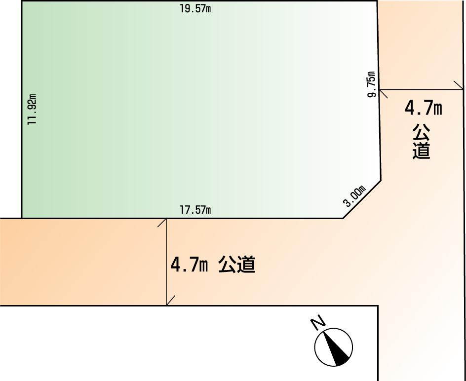 Compartment figure. Land price 47,800,000 yen, Land area 231.44 sq m