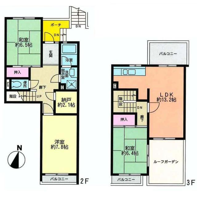Floor plan. 3LDK + S (storeroom), Price 14.8 million yen, Occupied area 87.05 sq m , Balcony area 9.45 sq m