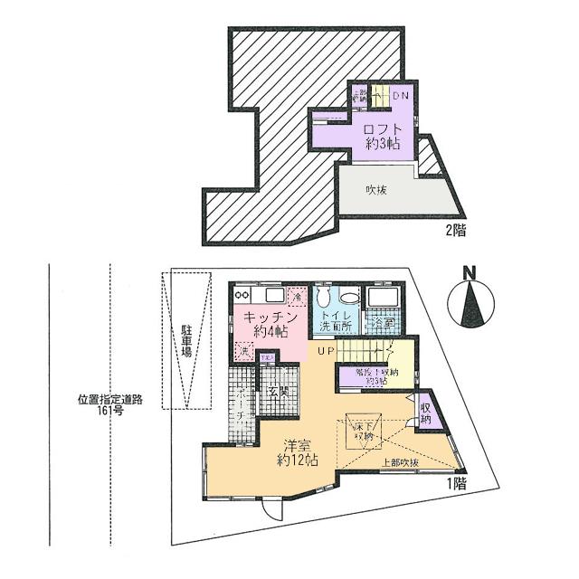 Floor plan. 17.8 million yen, Land area 82.65 sq m , Building area 53.83 sq m