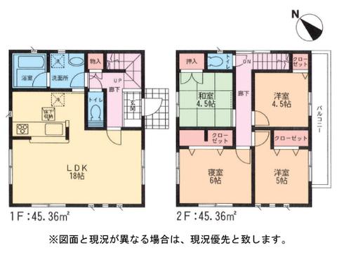 Floor plan. 37,900,000 yen, 4LDK, Land area 92.43 sq m , Building area 90.72 sq m
