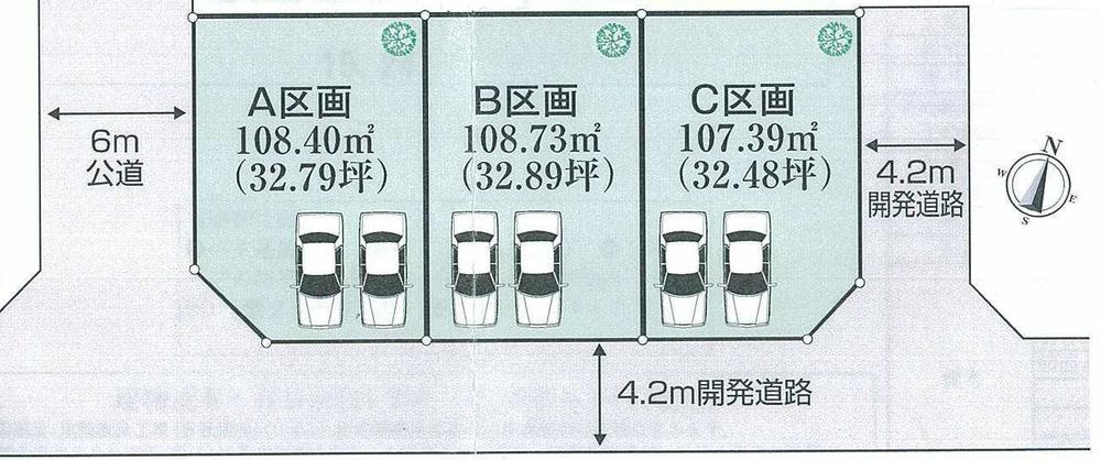 Compartment figure. Land price 25,800,000 yen, Land area 108.4 sq m