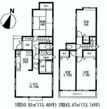 Floor plan. 27,800,000 yen, 4LDK, Land area 100.01 sq m , Building area 94.39 sq m