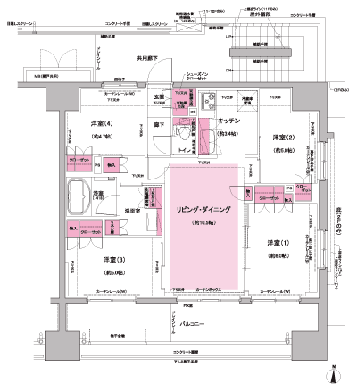 Floor: 4LDK + SIC, the occupied area: 71.61 sq m
